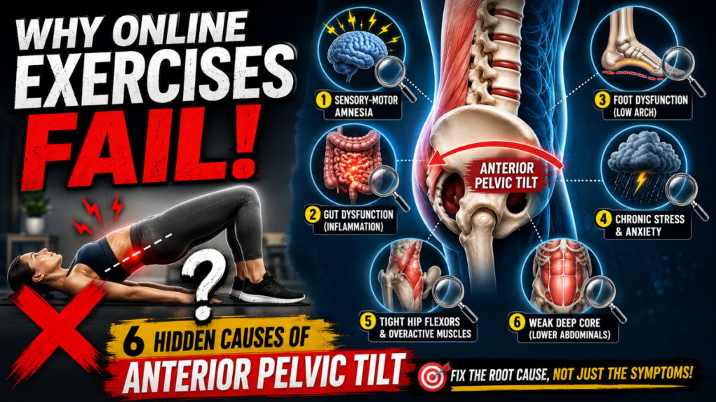 Biomechanical structure of Anterior Pelvic Tilt and Lower Crossed Syndrome.