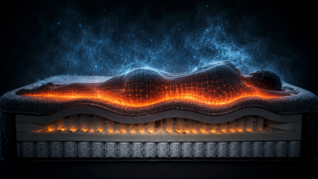 Memory foam heat trap causing night sweats.