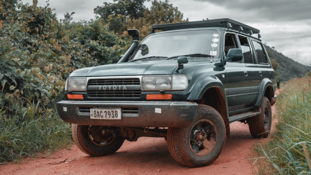 A classic Toyota Land Cruiser 80 Series, one of the best Old SUVs.