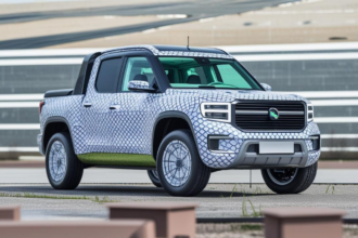 A concept design of the new Ford Electric Truck being developed for the market