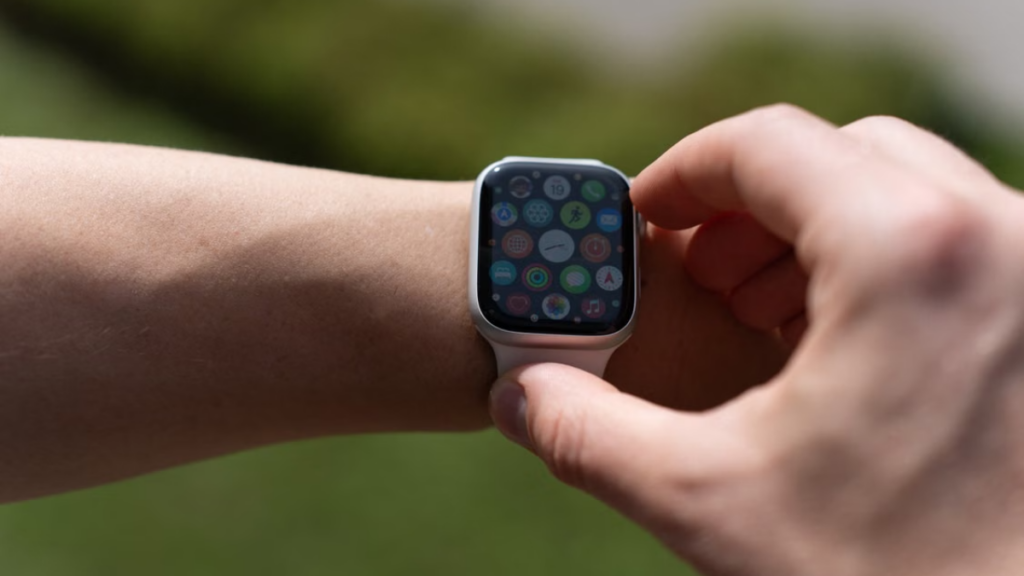 A consumer researching whether to initiate a smartwatch software update or complete a full device purchase