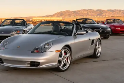 A lineup of 2004 roadster cars with the Porsche Boxster as the primary highlight
