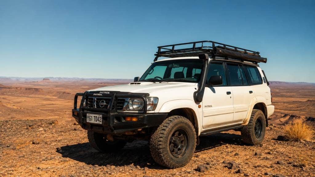 A powerful Nissan Patrol Y61, a titan among Old SUVs.