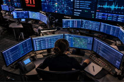 AI emergency dispatch integration inside modern high stress public safety answering point