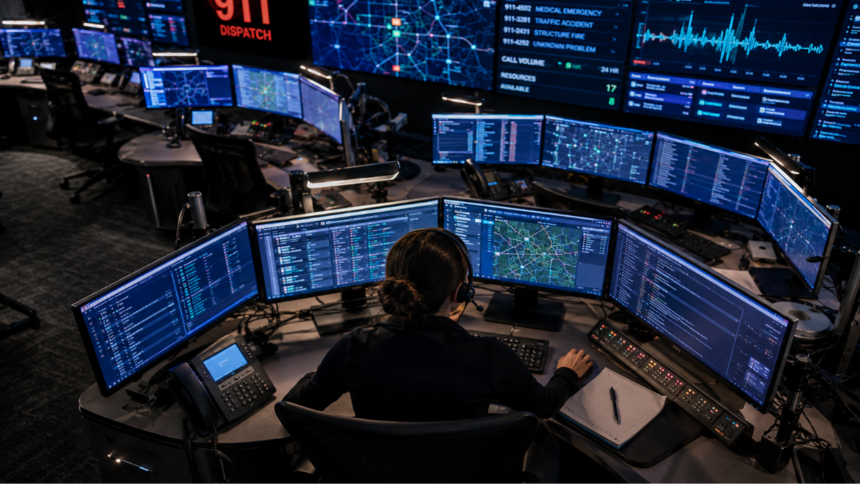 AI emergency dispatch integration inside modern high stress public safety answering point