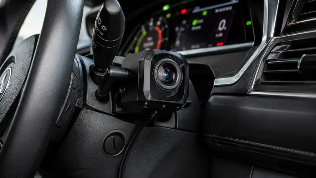 AI in cars integrated interior camera module.