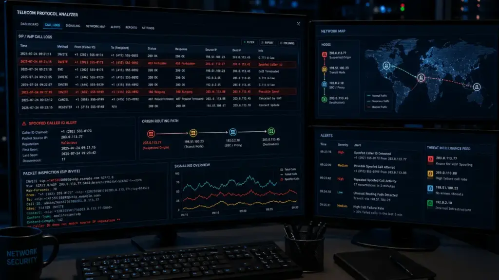 AI scams caller identity spoofing mechanisms mapped across telecom networks