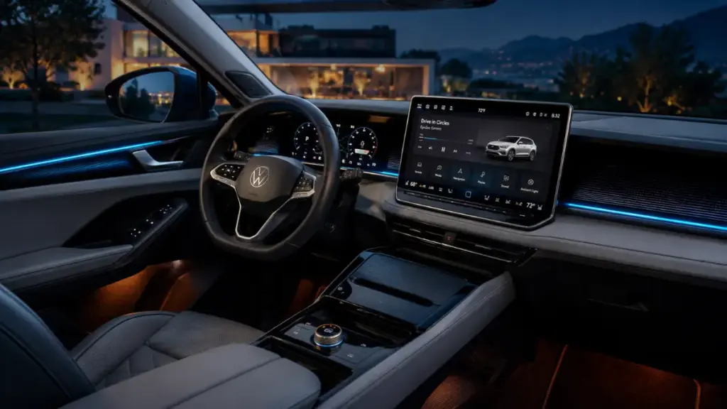 Advanced digital cockpit concept for the upcoming 2027 Volkswagen Atlas interior