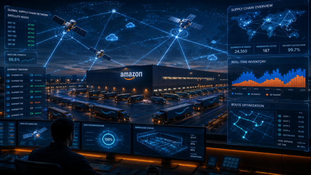 Amazon satellite internet logistics integration