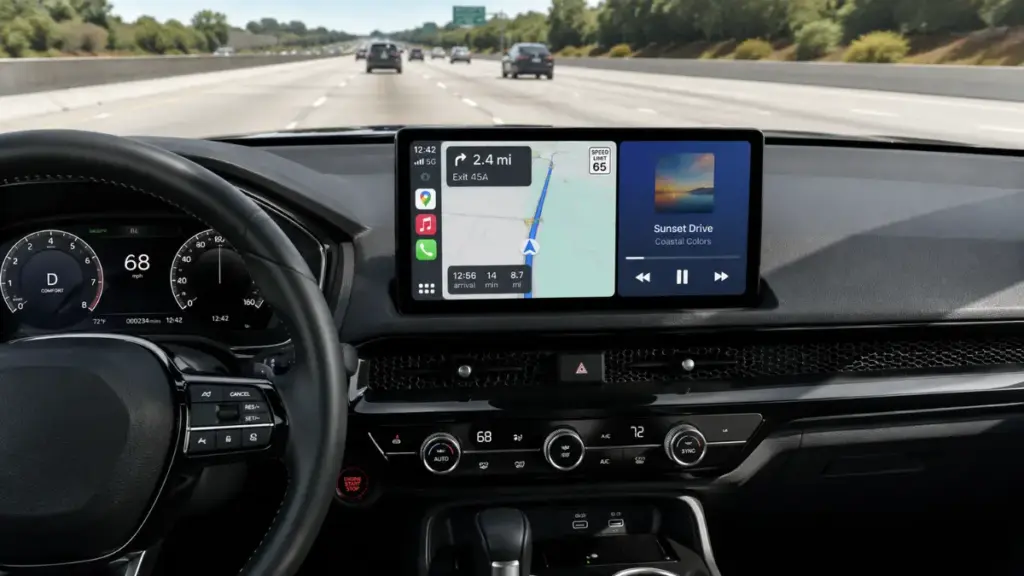 Apple CarPlay dashboard interface optimization