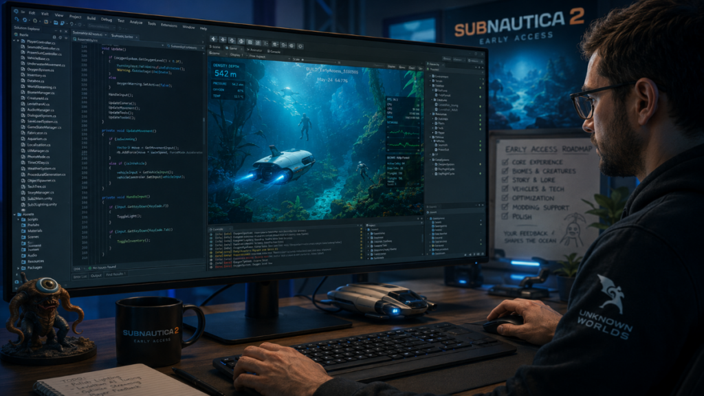 Assessing technical aspects of subnautica 2 early access.