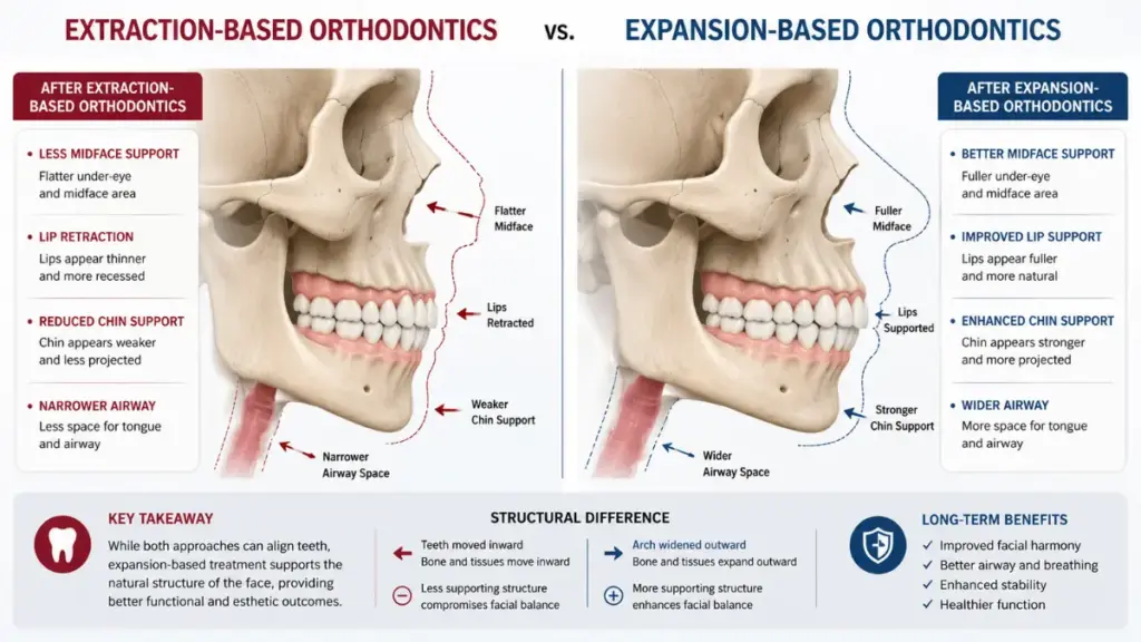 Avoiding extraction by using palate expanders for teenagers.