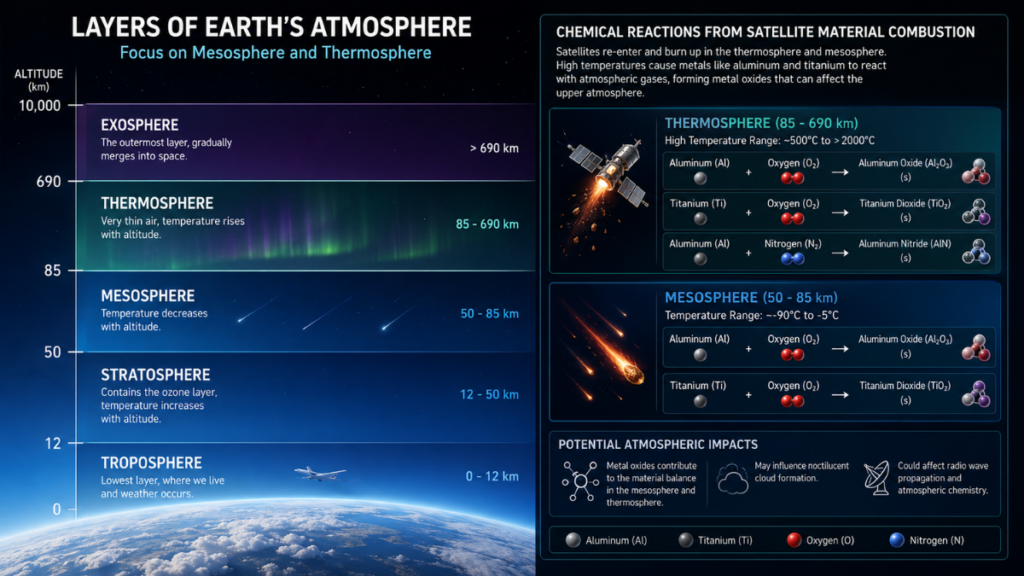Chemical impact of SpaceX Starlink satellite deorbit on atmospheric layers