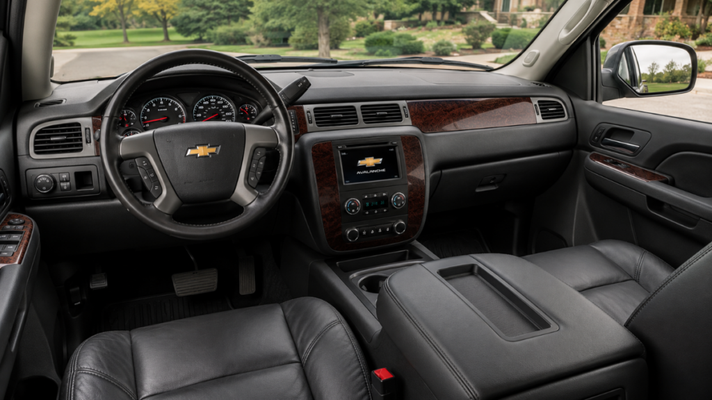 Chevrolet Avalanche Car interior comfort and cabin design.
