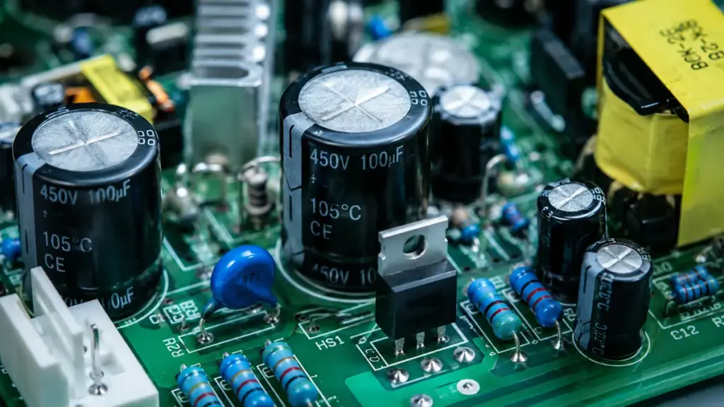 Circuit board inside the best portable air conditioner.