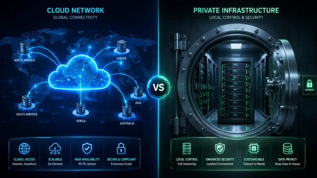 Comparative illustration of bitwarden password manager deployment topologies