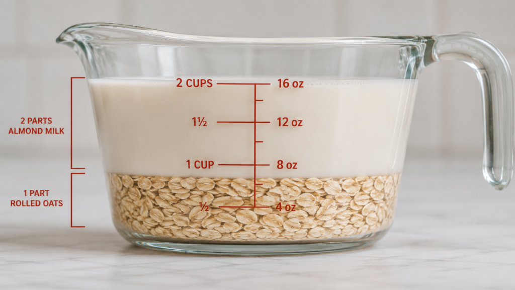 Correct-liquid-ratio-setup-preventing-overnight-oats-health-risks-from-improper-preparation.
