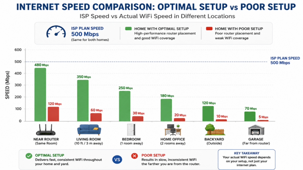 Differences in Internet Wireless Extender speed and WiFi quality.