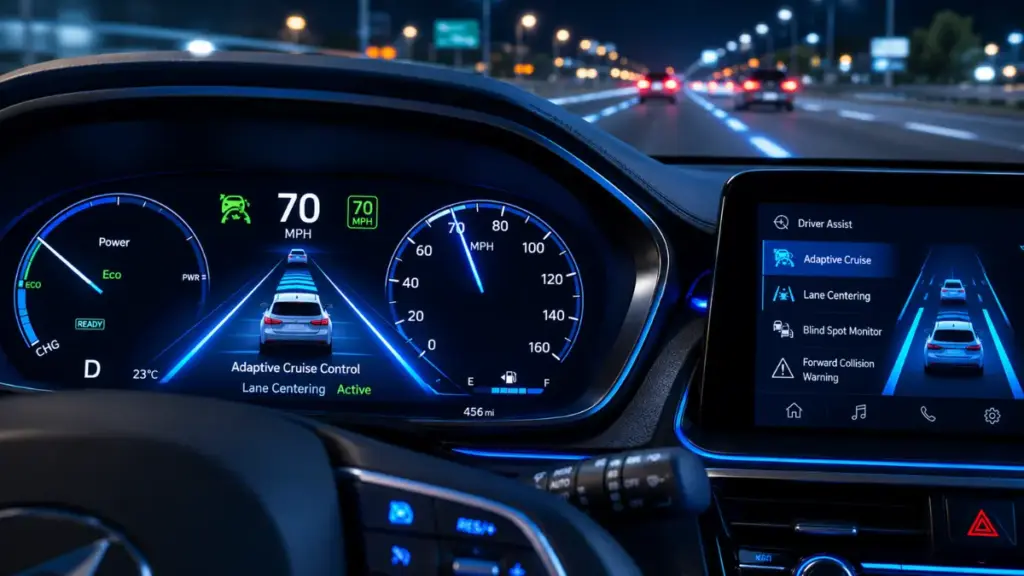 Driver assistance technology in the best hybrid sedans under $35k.