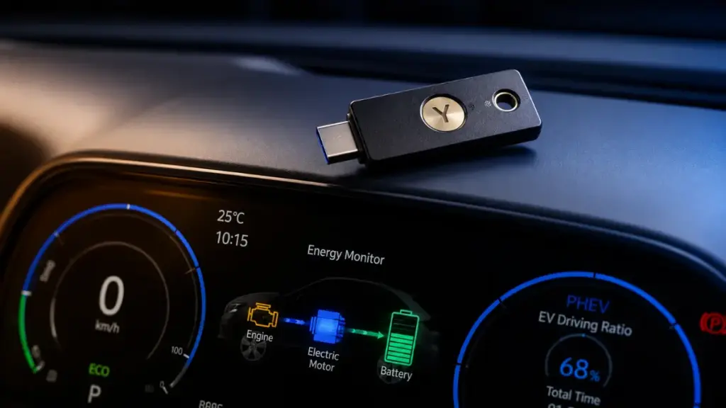 Dual-layer security strategy with a plug in hybrid electric vehicle.