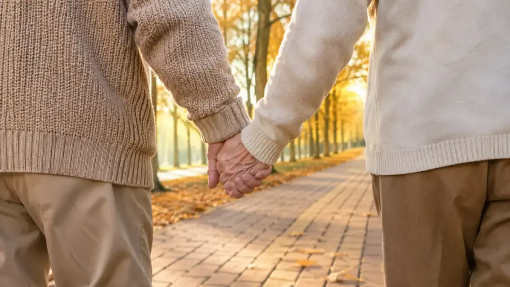 Elderly-couple-playing-pickleball-on-court-together-meeting-aerobic-goals-of-physical-activity-recommendations