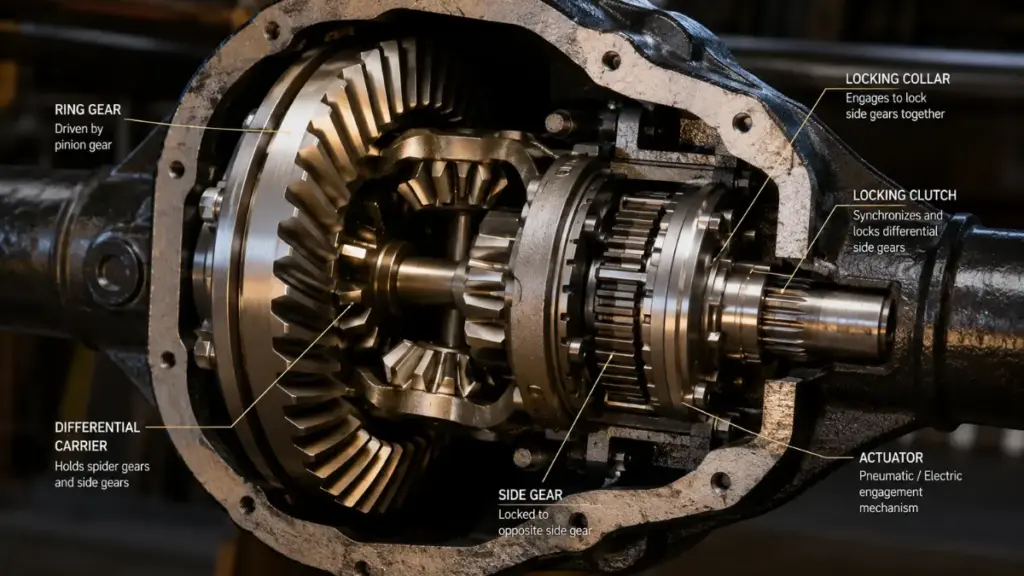 Heavy-duty mechanical locking differential assembly for an Off Road SUV 