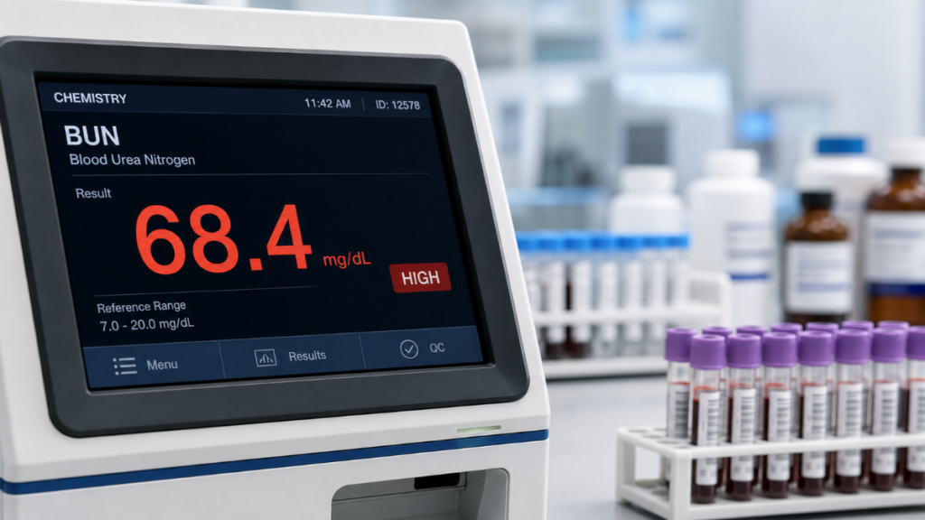 Laboratory-blood-analysis-reflecting-systemic-side-effects-when-you-drink-protein-shake-for-breakfast.