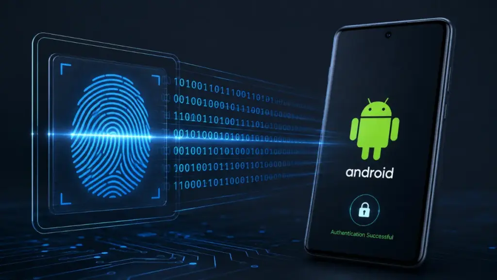 Legal and technical aspects of biometric Passkey Google on Android.