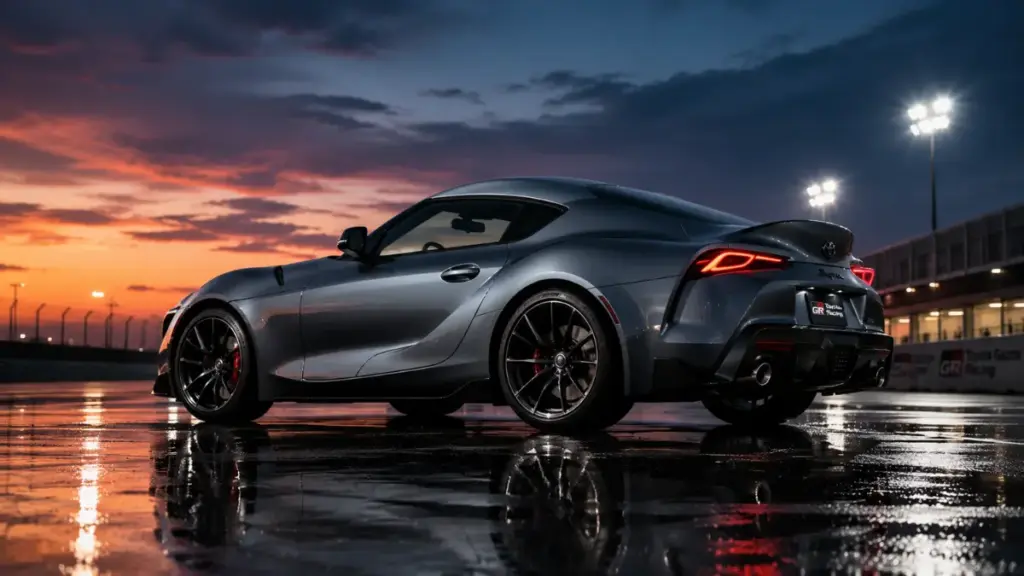 Low-angle side profile photography of an enthusiast sports coupe from the modern discontinued cars era.