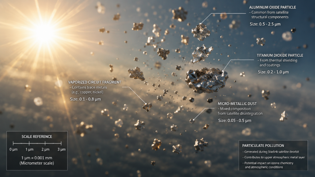 Micro-particulates from the SpaceX Starlink satellite deorbit cycle
