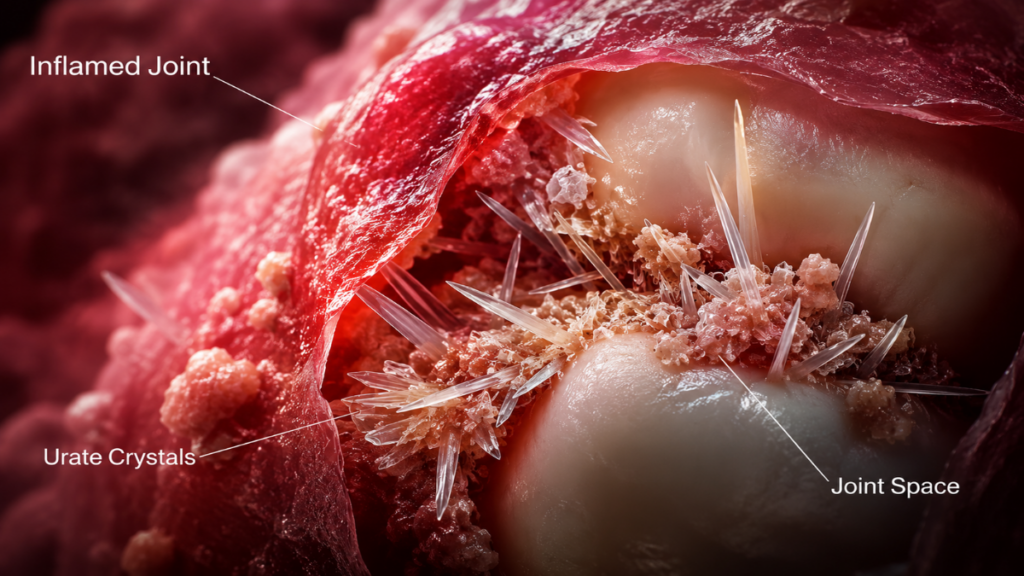 Microscopic-crystal-formation-illustrating-painful-side-effects-when-you-drink-protein-shake-for-breakfast.