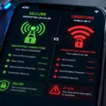 Mobile hotspots security architecture isolating personal data from public Wi Fi dangers