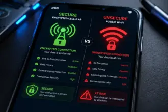 Mobile hotspots security architecture isolating personal data from public Wi Fi dangers