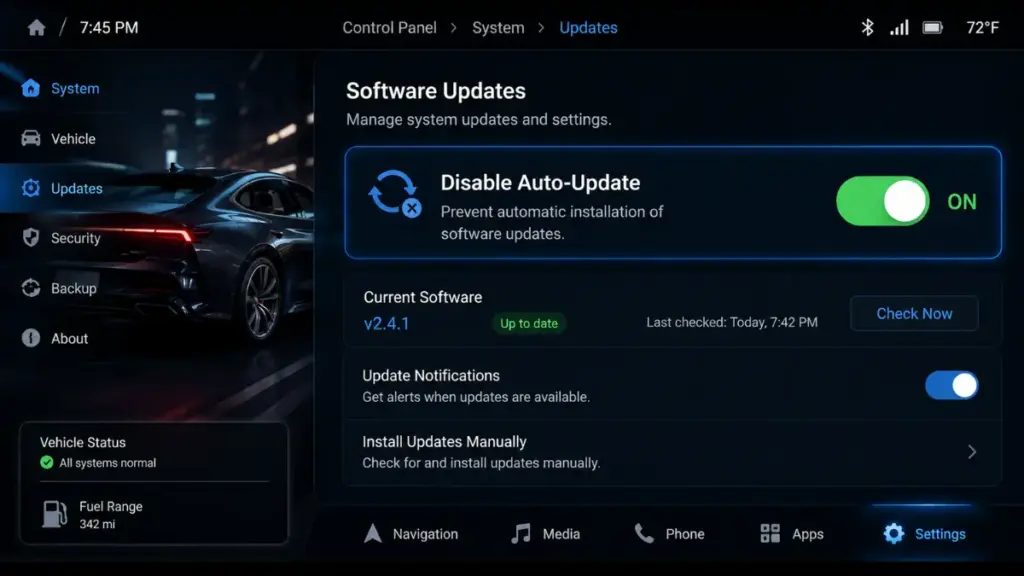 OTA updates configuration security