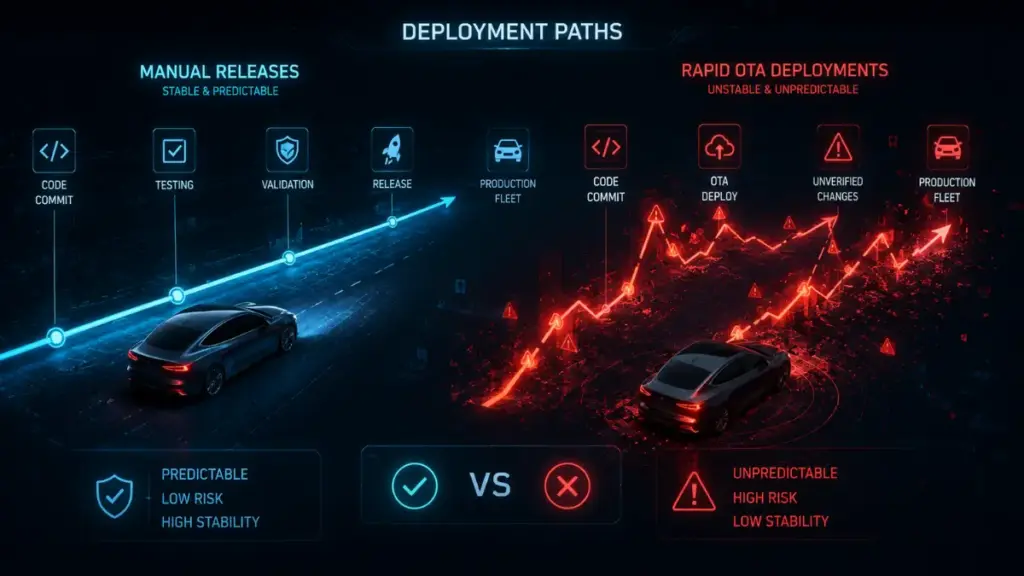 OTA updates deployment stability risks