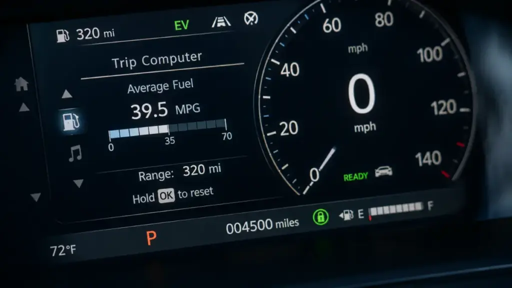 Odometer reading tracking mileage trends and Kia Sportage hybrid fuel savings stability