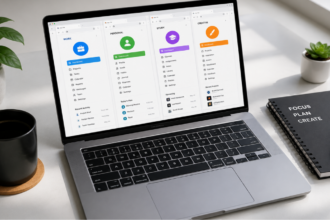 Optimizing digital organization using multiple browser profiles on a laptop workspace