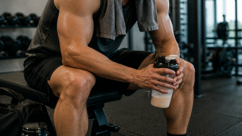 Plant-based-supplement-analyzing-alternative-options-to-side-effects-when-you-drink-protein-shake-for-breakfast.