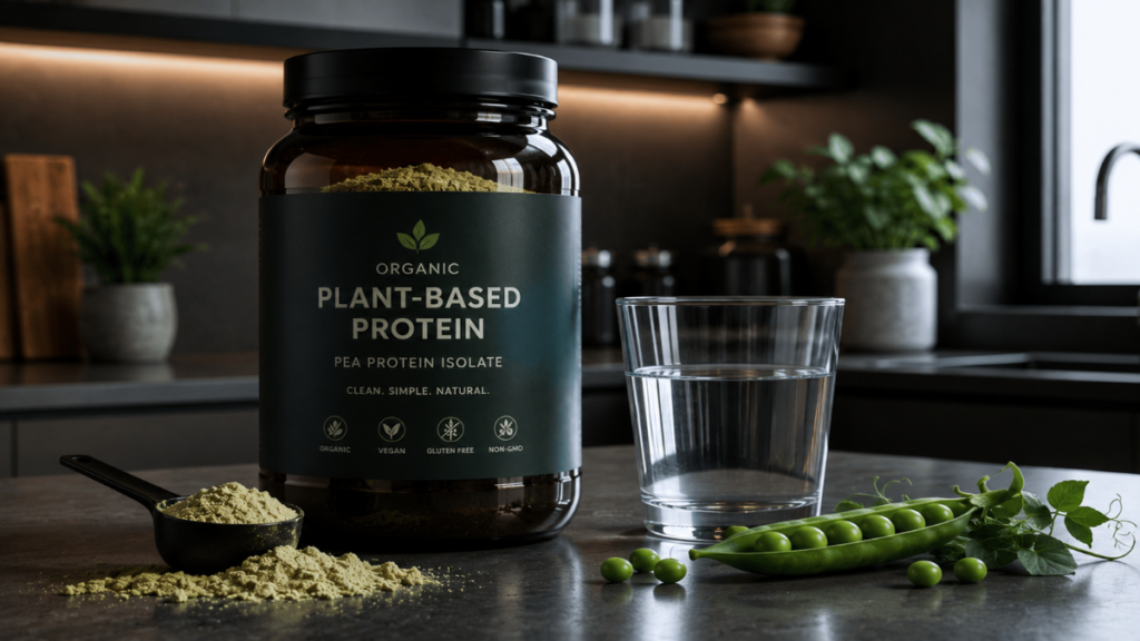 Plant-based-supplement-analyzing-alternative-options-to-side-effects-when-you-drink-protein-shake-for-breakfast.
