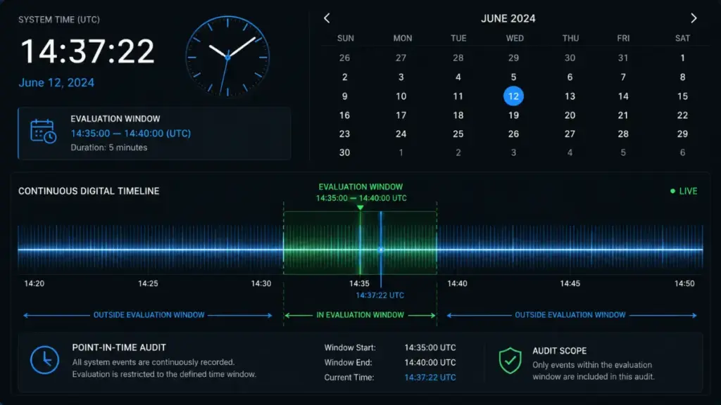Point-in-time security audit execution windows for commercial vpns