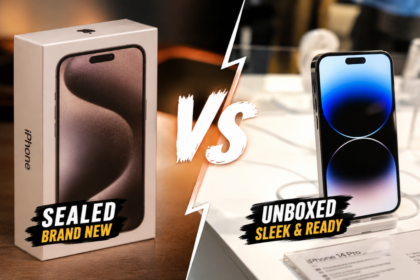 Price comparison of a sealed unit versus an Open Box iPhone