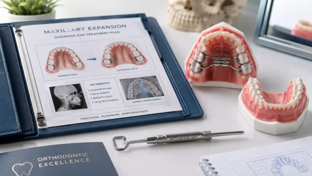 Professional implementation of palate expanders for teenagers.