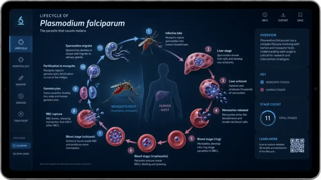 Researching the lifecycle of Cyclosporiasis disease.