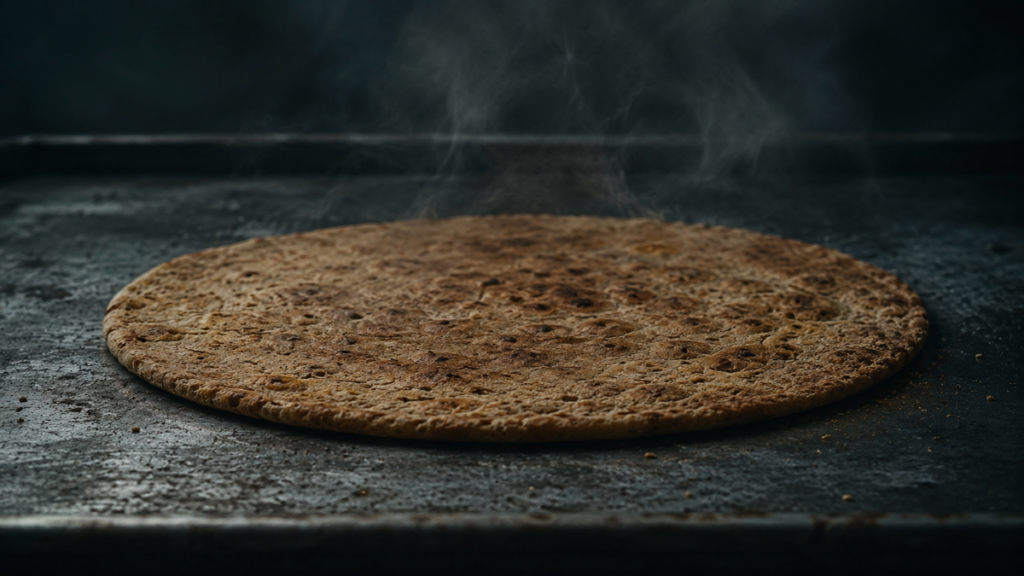 Rock-hard-flat-pizza-base-illustrating-gluten-free-pizza-crust-mistakes-to-avoid.