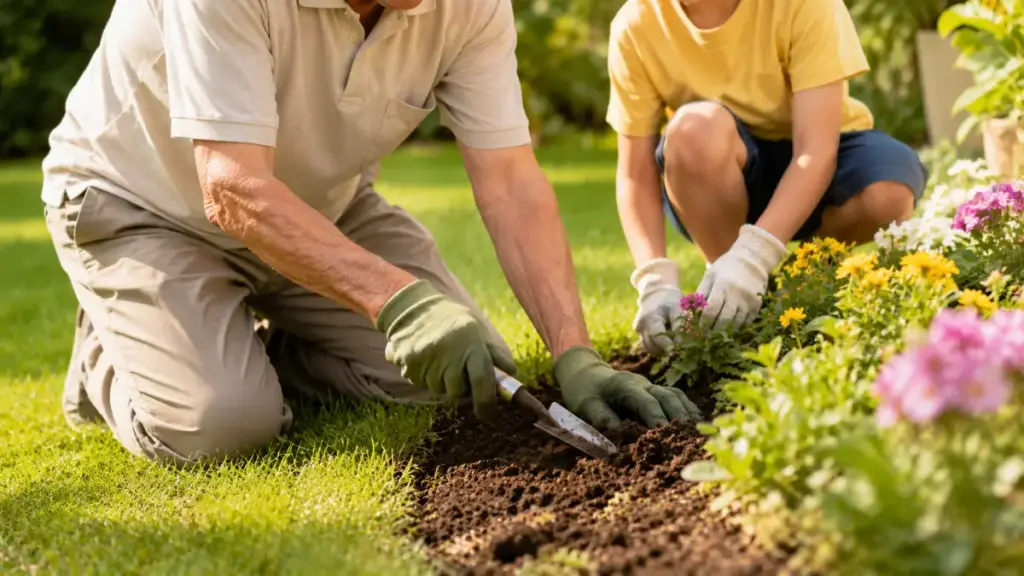 Senior-man-running-to-catch-frisbee-with-grandchild-illustrating-active-functional-gains-from-physical-activity-recommendations