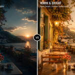 Side by side comparison of Google Camera vs iPhone Camera rendering architectural scenes