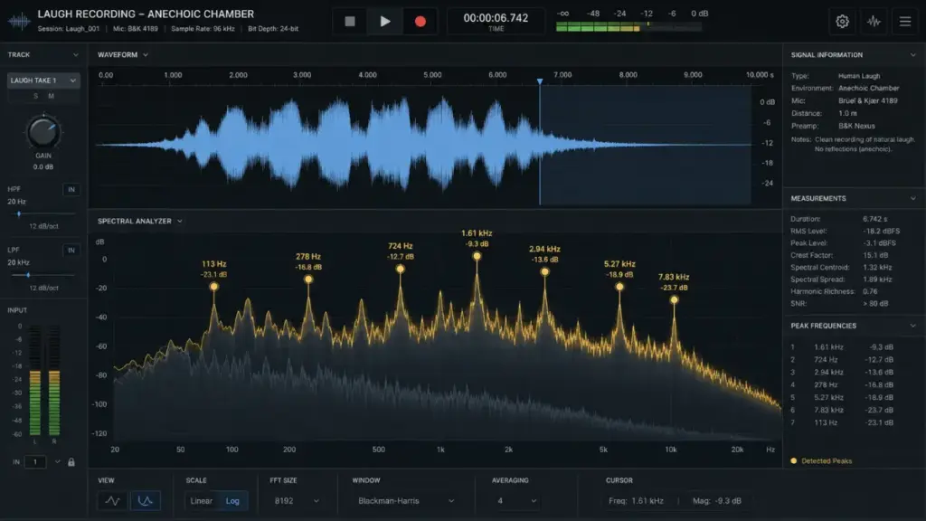 Sound analysis of the benefit of laughter.