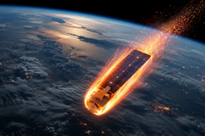 SpaceX Starlink satellite deorbit process in the upper atmosphere
