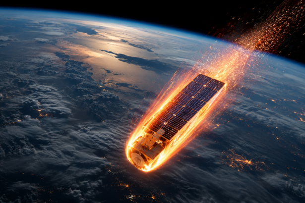 SpaceX Starlink satellite deorbit process in the upper atmosphere