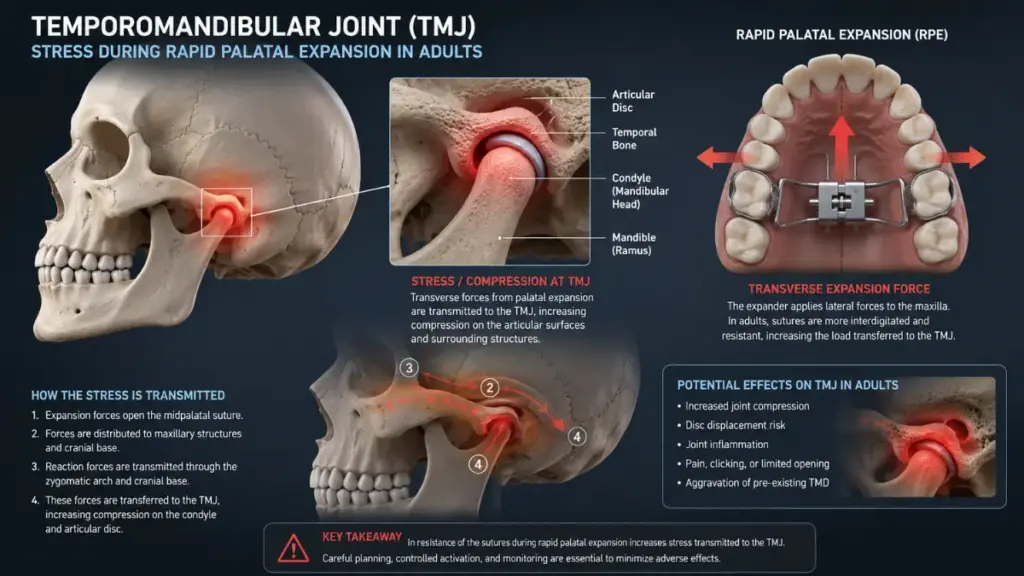 TMJ dysfunction caused by palate expanders